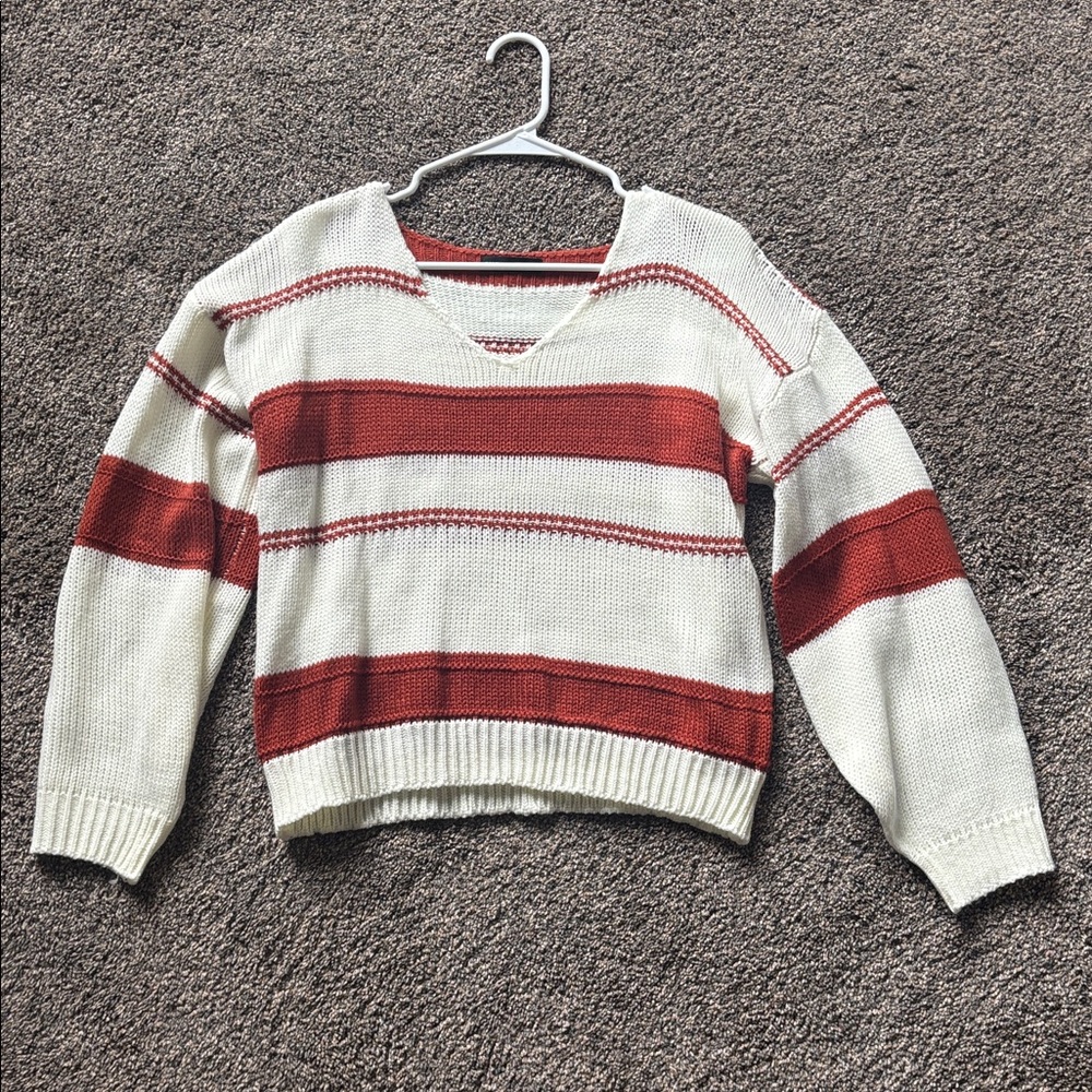 Striped V-Neck Sweater